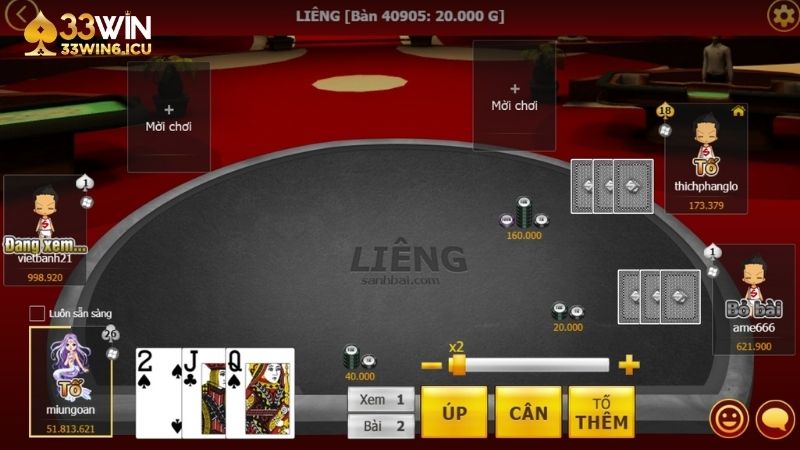 Chiến thuật cơ bản trong bài liêng tại 33Win