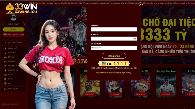Hướng dẫn đăng nhập 33Win trên máy tính & điện thoại