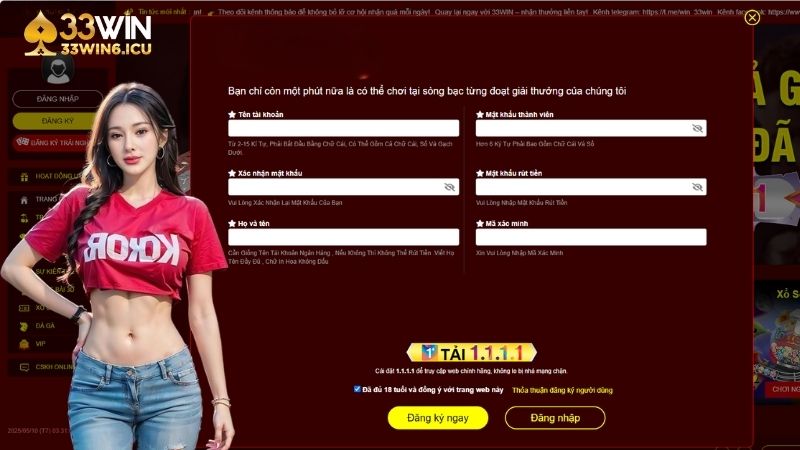 Hướng dẫn quy trình đăng ký 33Win chi tiết, đơn giản